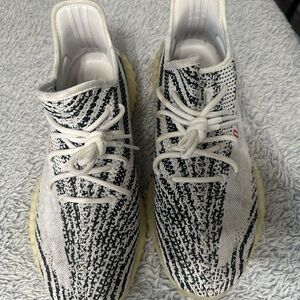 Adidas Zebra Pattern Sneakers with Cream Sole
